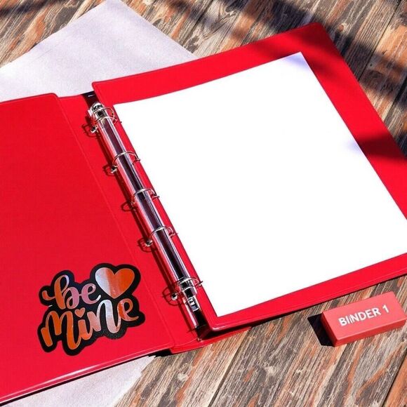 Self Adhesive Sticker Be Mine Valentines Day Thermos Hardhat Laptop Binder NEW - Picture 4 of 5